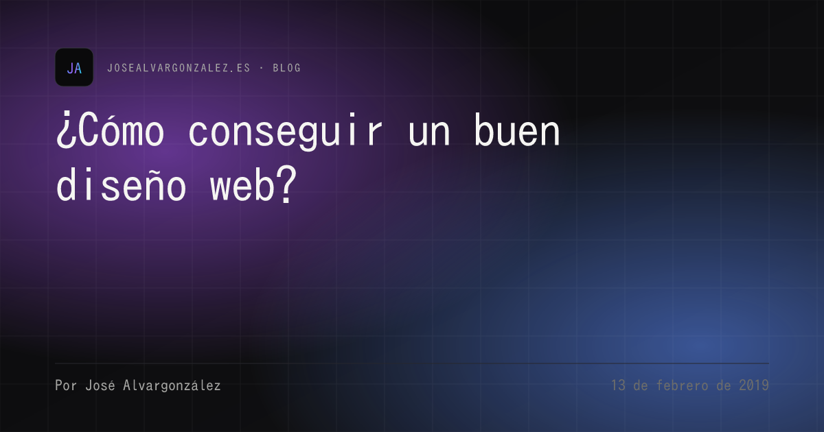 ¿Cómo conseguir un buen diseño web?