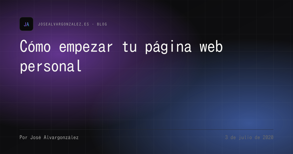 Cómo empezar tu página web personal